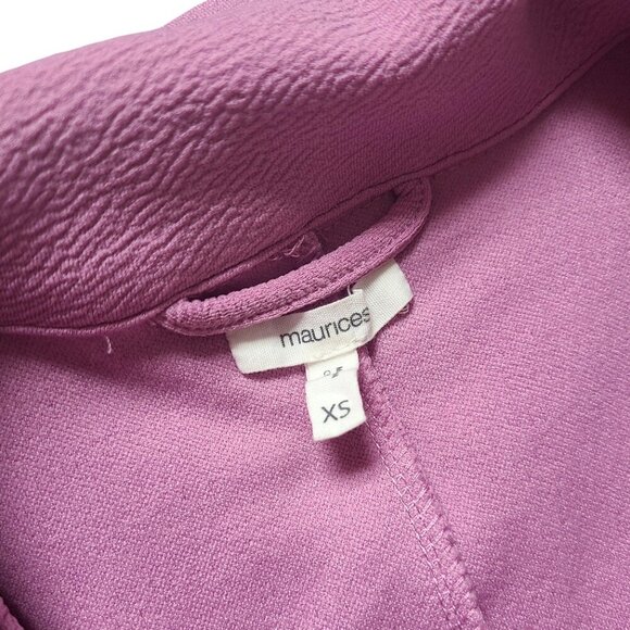 Maurices Womens XS Pink Blazer 3/4 Sleeve Lightweight Business Preppy Girly - Picture 6 of 9